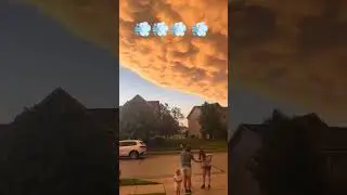 Indianapolis. Sky after tornado. #shorts #sky #tornado #orange #usa #indiana #live #people #fyp