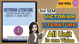 victorian literature 3rd semester One Shot Video #dusol #exampreparation 