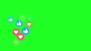 Like 👍 & Heart ❤️ Floating Green Screen Effect | Social Media Reaction Overlay