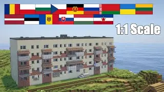 How to build a 5 story Eastern European apartment block(Khruschevka) in Minecraft | Build Tutorial