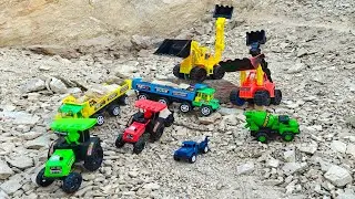 Stone Loading and Transport by Powerful  Trucks & Loading Vehicles | Kids Toy Aura #kids