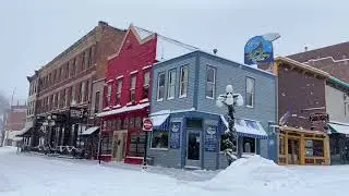Tour of Deadwood South Dakota During a Snow Storm