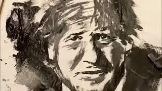 Artist paints Boris Johnson using a SWEEPING BRUSH! Nathan Wyburn