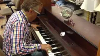 Homeless genius pianist playing Beethoven at the goodwill.
