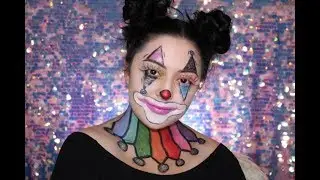 Colorful Rainbow Clown Halloween 2019 Makeup Tutorial