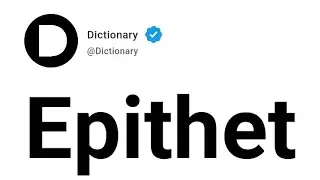 Epithet Meaning In English