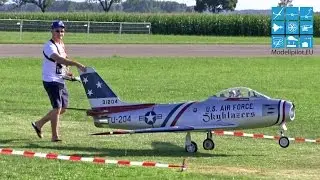F-86 SABRE MICHAEL REITZ RC TURBINE JET TRAINING FLIGHT JET WORLD MASTERS 2015 LEUTKIRCH GERMANY