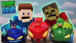 PJ Masks Car Vehicle Sets - CatBoy Cat Car Owlette Owl Glider Gekko Mobile Toy Unboxing