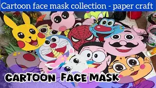 Cartoon face mask collection | how to make cartoon mask #viral #art #trending #craft #facemask #mask
