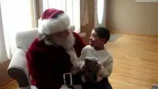 Santa comes to visit a post transplant patient!