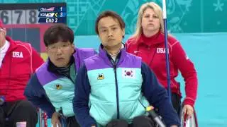 Day 1 | Wheelchair curling play of the day | Sochi 2014 Paralympic Winter Games