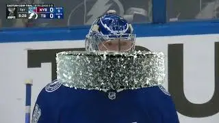 Andrei Vasilevskiy makes three saves in a row in game 3 vs Rangers (2022)
