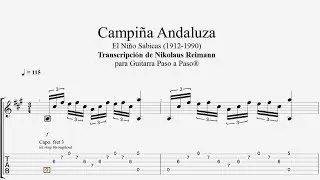 Campiña Andaluza Niño Sabicas Tablatura por Jesús Amaya...