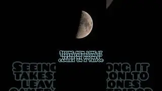 How long until the moon leaves my phone camera attached to a tripod #moon #halfmoon #pleasesubscribe