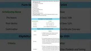 🎓 UP Scholarship 2025-26 Online Form Out!Students of Uttar Pradesh &mdash; Apply Now for Pre-Matric, Post.