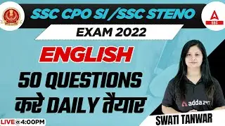 SSC Stenographer 2022 | Steno English by Swati tanwar | Top 50 Questions