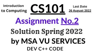 cs101 assignment 2 solution 2022, cs101 assignment 2 solution,cs101 assignment 2 solution file #vu