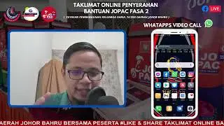 Taklimat Online Majlis Penyerahan Bantuan JOPAC Fasa 2 Daerah Johor Bahru 2020