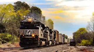 NS SD70IAC #1217 leads 211 w/ friendly crew!!