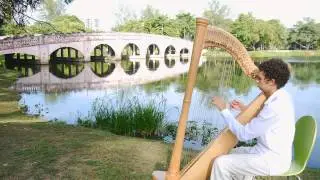 Fields of Gold Sting - Harp Solo Cover - Music for Weddings in Bangkok