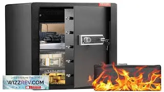 VEVOR Single Door 4.0 cu.ft Safe Box with Key Lock & Password