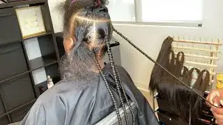 Full Service Client: Braids Takedown + Wash + Deep Condition + Blow Dry + Braid Re-Install