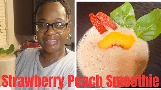 Day 23: 30 Days of Smoothies (Strawberry Peach Smoothie)