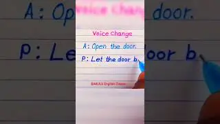 Voice Change of Imperative Sentence : Open the door