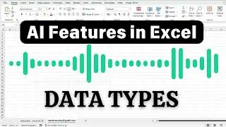 DATA TYPES | AI features in excel | Artificial Intelligence