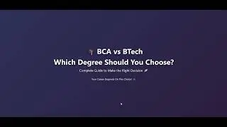 BCA vs BTech CSE - Honest Comparison | Fees, Placement, Scope & Career Options 🚀