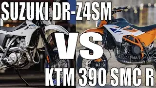 KTM 390 SMC R VS SUZUKI DR Z4SM COMPARATIVA DE FICHAS TECNICAS