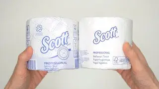 Scott Professional 100% Recycled Fiber Standard Roll Bulk Toilet Paper Size Comparison