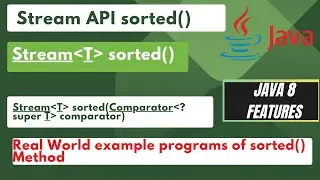 8.7 Stream API Sorted() method | Sorted method in Java 8 Streams | Java 8 Sorted() example programs