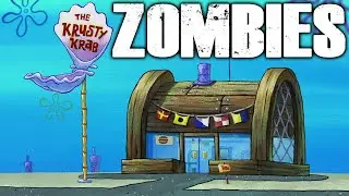ЗОМБИ НАПАДАЮТ НА КРАСТИ КРАБА (Call of Duty Spongebob Zombies)