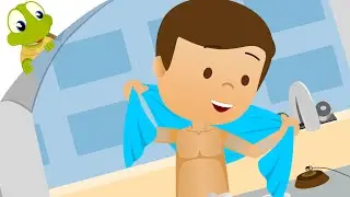 After a bath I try try try - nursery rhyme for kids