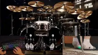 Rammstein - Du Riechst So Gut pc keyboard drum cover (virtual drumming) 2 cam #rammstein #drumcover