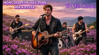 KARAOKE: MỘNG HOA SIM HẠ TONE | ROCK STYLE| TONE NAM 2026 PASSION BEAT.