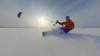 Сноукайтинг по нетронутому снегу в Казани. kitekazan 2023 #сноукайтинг #сноуборд