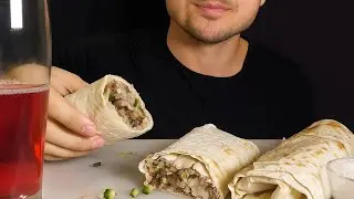 ASMR Eating Burrito 🌯 | No Talking | Half Face |