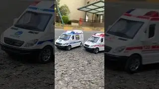 🚨Mini Ambulance Rescue Patrol Begins! Police vs Medical Van Showdown 🚑🚓 #RescueTeam #MiniVehicles