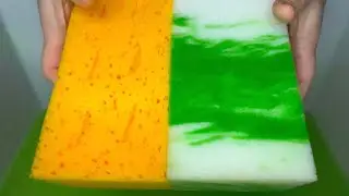 NEW BIG SPONGES SQUEEZING 💚💛