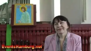 Ikone von K&uuml;nslerin Lussija Elessina in Hauptkirche St.Trinitatis Altona.