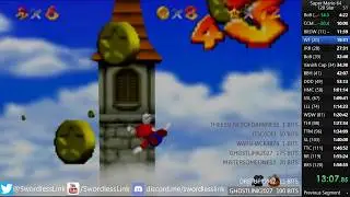 Super Mario 64 120 Star Speedrun in 1:54:00 by Swordless Link (my PB on 28/07/17)