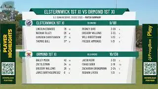 Elsternwick 1st XI v Ormond 1st XI