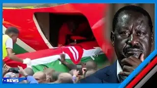 VILIO VYATAWALA JENEZA LENYE MWILI WA ODINGA LIKISHUSHWA KWENYE NDEGE