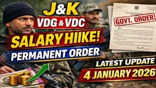 Jammu & Kashmir VDG & VDC Salary Update 2026 | Regular Permanent Salary Increase | 10 Jan News