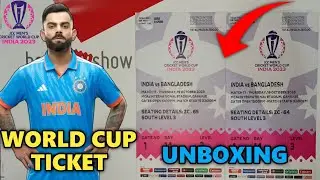 ICC Cricket World Cup Tickets Unboxing 🔥 || India vs Bangladesh Tickets #worldcup2023 #viratkohli