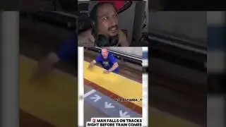Man falls tracks right before train came #heightzd
