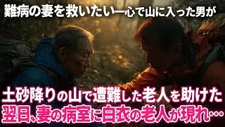 土砂降りの山で遭難した老人を助けた翌日､難病の妻の病室に白衣の老人が現れ…