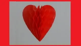 How to make paper honeycomb heart - DIY Valentine's day craft